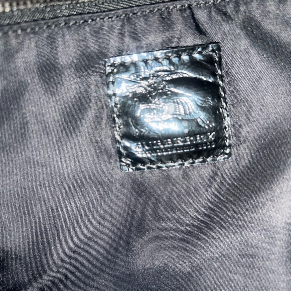 BURBERRY Beat Check Patent Leather and Nylon Victoria Medium Tote - Picture 7 of 12